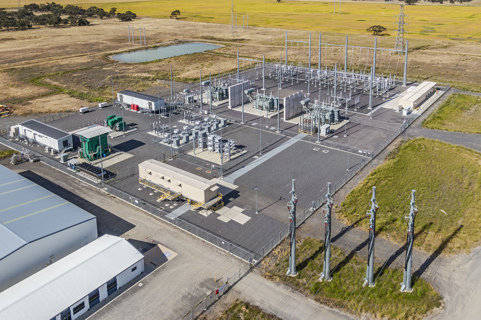 GIS substation hall